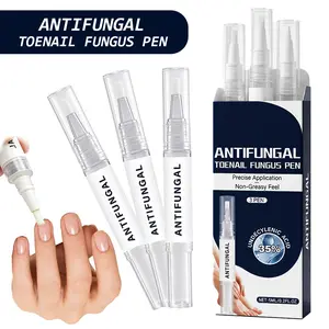 Antifungal Toenail Fungus Pen 3 Pack, 35% Undecylenic Acid Nail Repair Solution, Precision Brush Applicator for Toenail Care, Non-Greasy Formula, 5ml Each