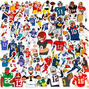 50 Rugby-Classic Action Stickers Sports Series Rugby Car Notebook Water Bottle Stickers