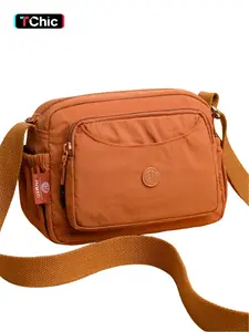 Women's Casual Nylon Crossbody Bag, Adjustable Strap, Zip Closure, Multi-Pocket, Lightweight, All-Season, Fashionable & Practical