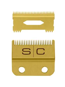 StyleCraft Clipper Fade Blade with Moving Gold Titanium Slim Deep Tooth Cutter Set