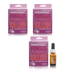 No Miss Antifungal Fungus Killer 1/4oz/7ml 3 Pack - Thymol Formula for Hands & Feet - Precise Quantity for Targeted Use