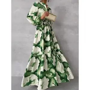 Print Maxi Dress for Women - Chic Fitted Design Womenswear Summer Floral