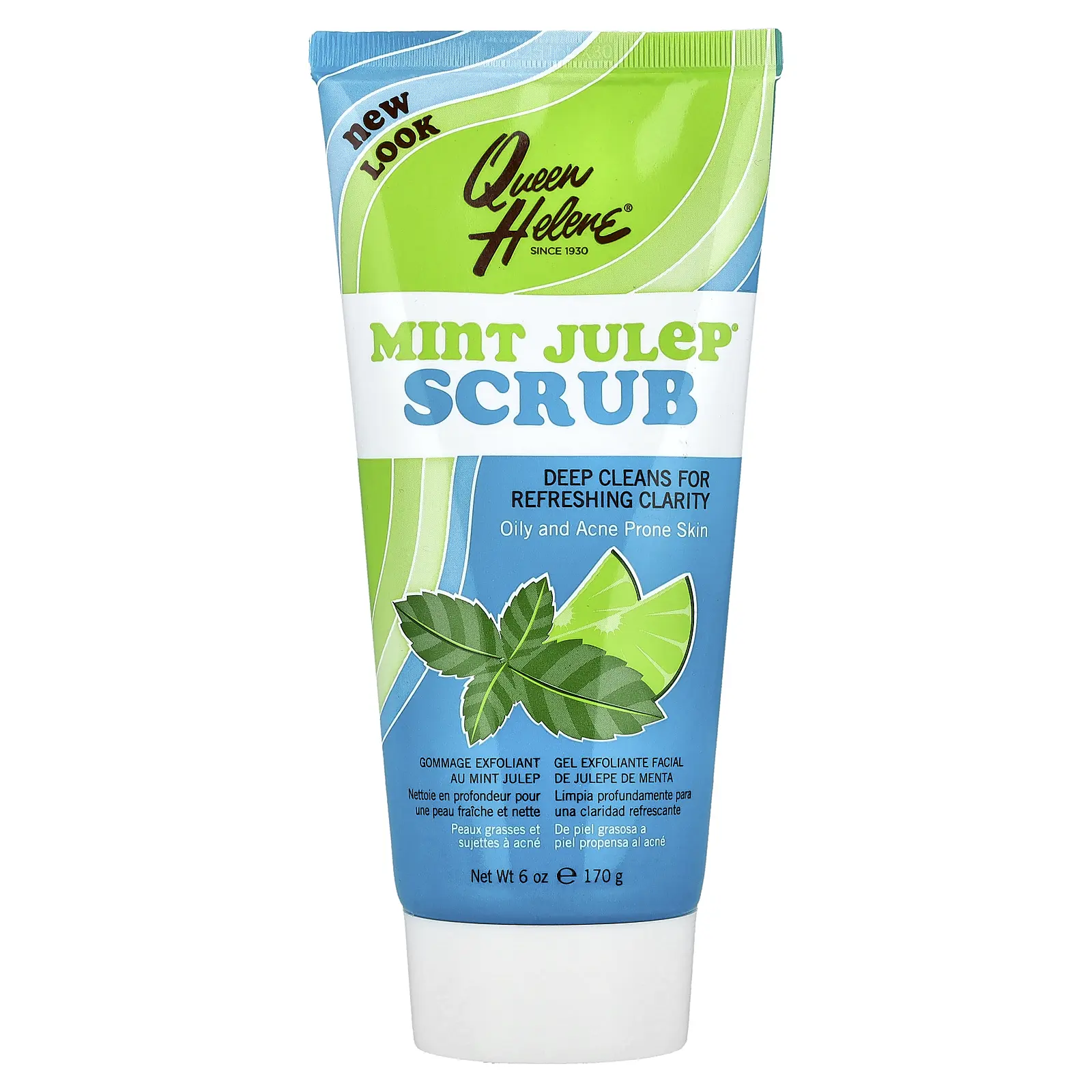 Queen Helene Mint Julep® Scrub, Oily and Acne Prone Skin, 6 oz (170 g)