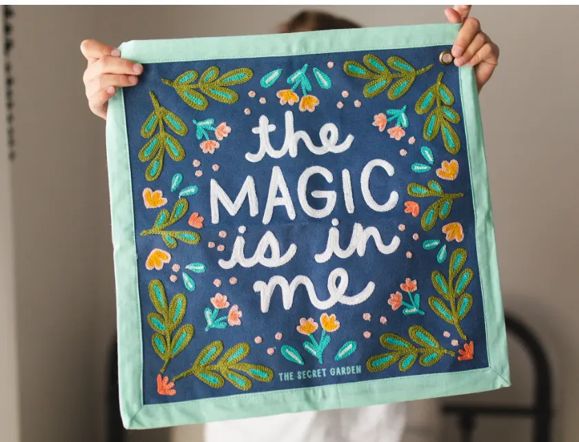 The Magic Is In Me Embroidered Canvas Banner