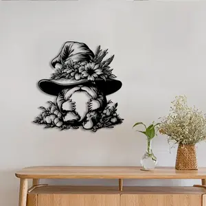 1pc Gnome Metal Wall Art, Gnome Statue Mural, Perfect for Kitchen, Garden, Fantasy Corner Decor, Christmas Decor, Ideal Gift for Garden Lovers