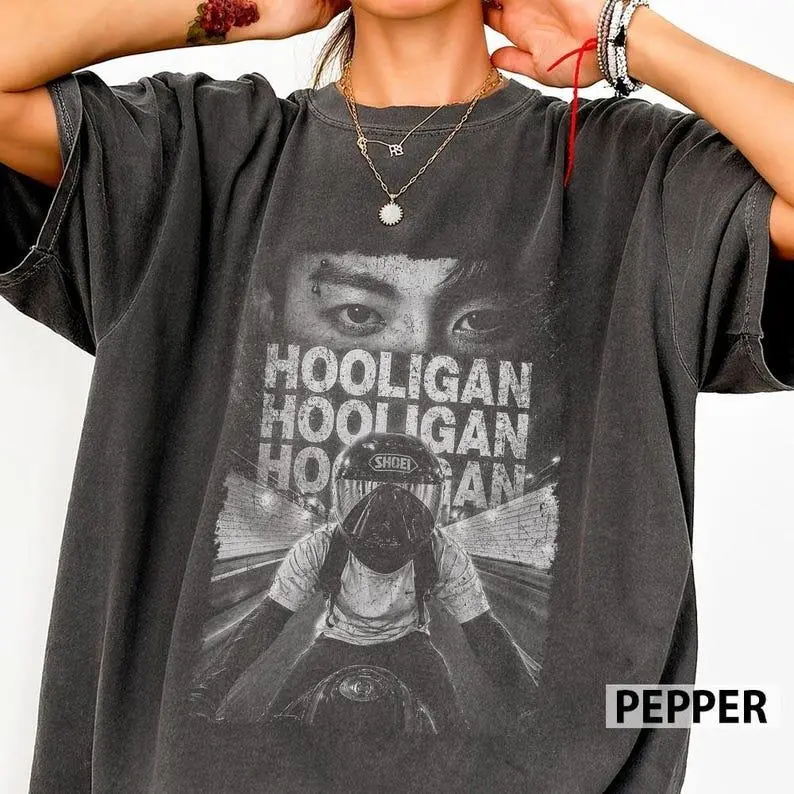 Jkook Hooligan Vintage Shirt, Jkook Eyes Bootleg Tee, Retro 90s Kpop Streetwear Shirt, Jkook Fan Gift, Inspired Graphic Tee, Co