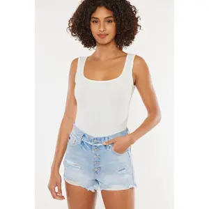 Olivia Distressed Denim Shorts