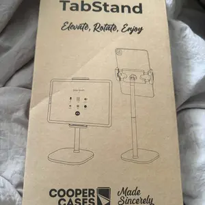 Cooper Cases TabStand - Height Adjustable iPad/Tablet/ Portable Monitor Holder, Fits Up to 17" Devices, 360° Rotate & Tilt, 4.4lb Holding Strength, Portable for iPad Pro, Mini, Air Adjustable Multi-Device Stand