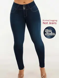 Women's Printed Leggings, Non-Denim Fabric, All-Over Fashion Design, Perfect for Casual Wear & Daily, Comfortable Fit