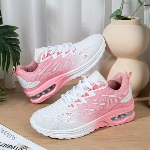 Women's Orthopedic Athletic Running Shoes - Stylish, Lightweight, Non-Slip, Breathable Mesh Cloth, Air Cushion Sneakers for Walking, Workout Foot Support (Casual Trainers)