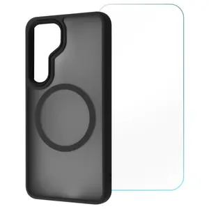 Entronix Samsung Galaxy S24 Case - [MagSafe-Compatible] Translucent Matte Cover & [1] Clear Screen Protector Protection Tempered Wireless Cellphone