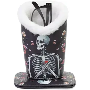 Plush Lined Eyeglasses Holder, Cute  PU Leather Glasses Stand Case for Women Men