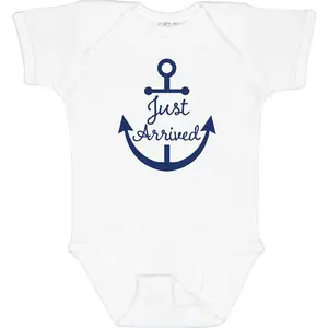Boys and Girls Nautical Anchor Baby Bodysuit
