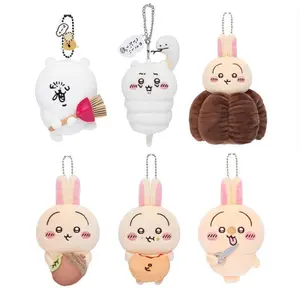 NEW 11CM Kawaii Chikawas Hachiware Usagi Plush Keychain Pendant Soft Stuffed Cute Cartoon Plush Doll Toy Bag Pendant Gift