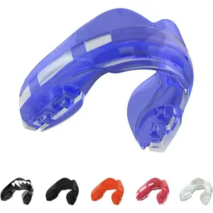 Mouthguard for Braces, One Size Re-Mouldable Mouth Guard with Case for Boxing, Basketball, Football, MMA, Lacrosse, Hockey and All Contact Sports (Ice Blue)