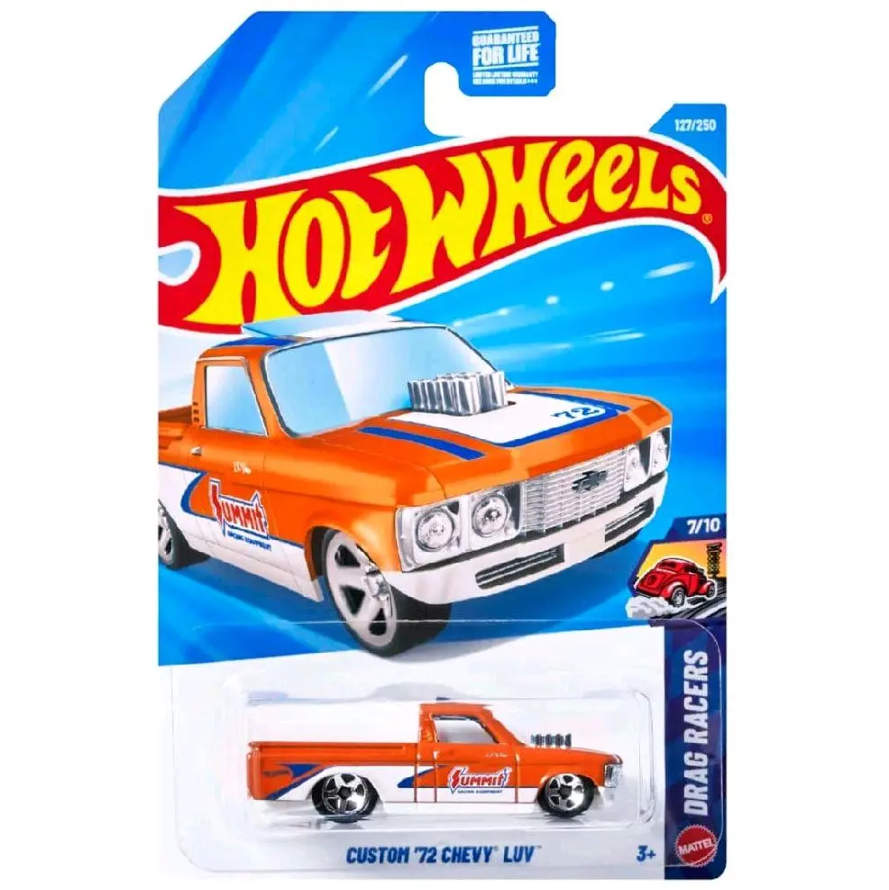 Hot Wheels Custom '72 Chevy Luv Orange HW Drag Racers Diecast Toy Race Car, Collectibles Model Cars Diecast Toys