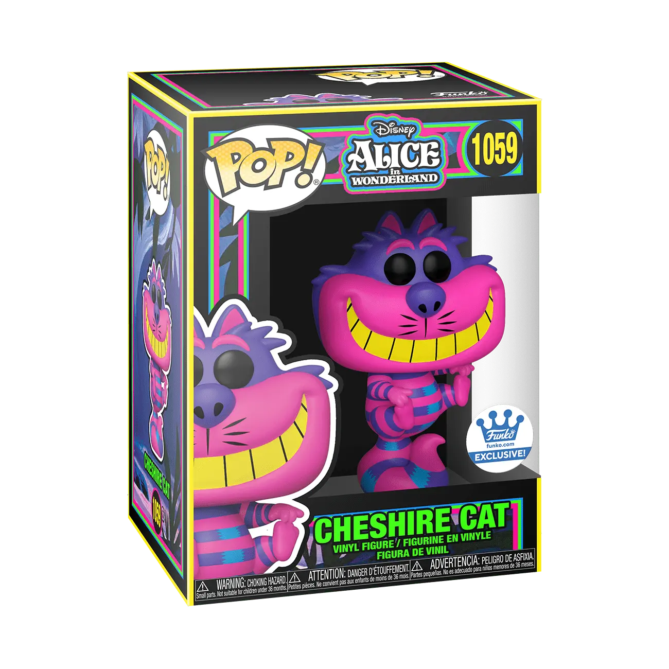 Funko POP! Disney Alice in Wonderland Cheshire Cat #1059 [Black Light] Funko Shop Exclusive