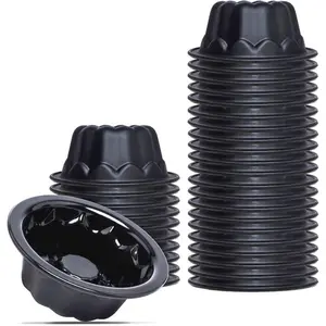 25-Pack Mini Cake Pans - 4inch Silicone Mini Cake Pans for Making Mini Bundt Cake Molds for Baking - Reusable Cake Molds for Baking Pumpkin Cake, Jelly, Brownies