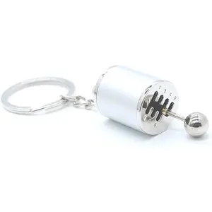 Gearbox Keychain Six Speed Transmission Stick Gear Shift Fidget Toy Automotive [BONUS: Mini Monkey Wrench Keychain] (Choose Color) Automotive Part Car Auto Key Chain