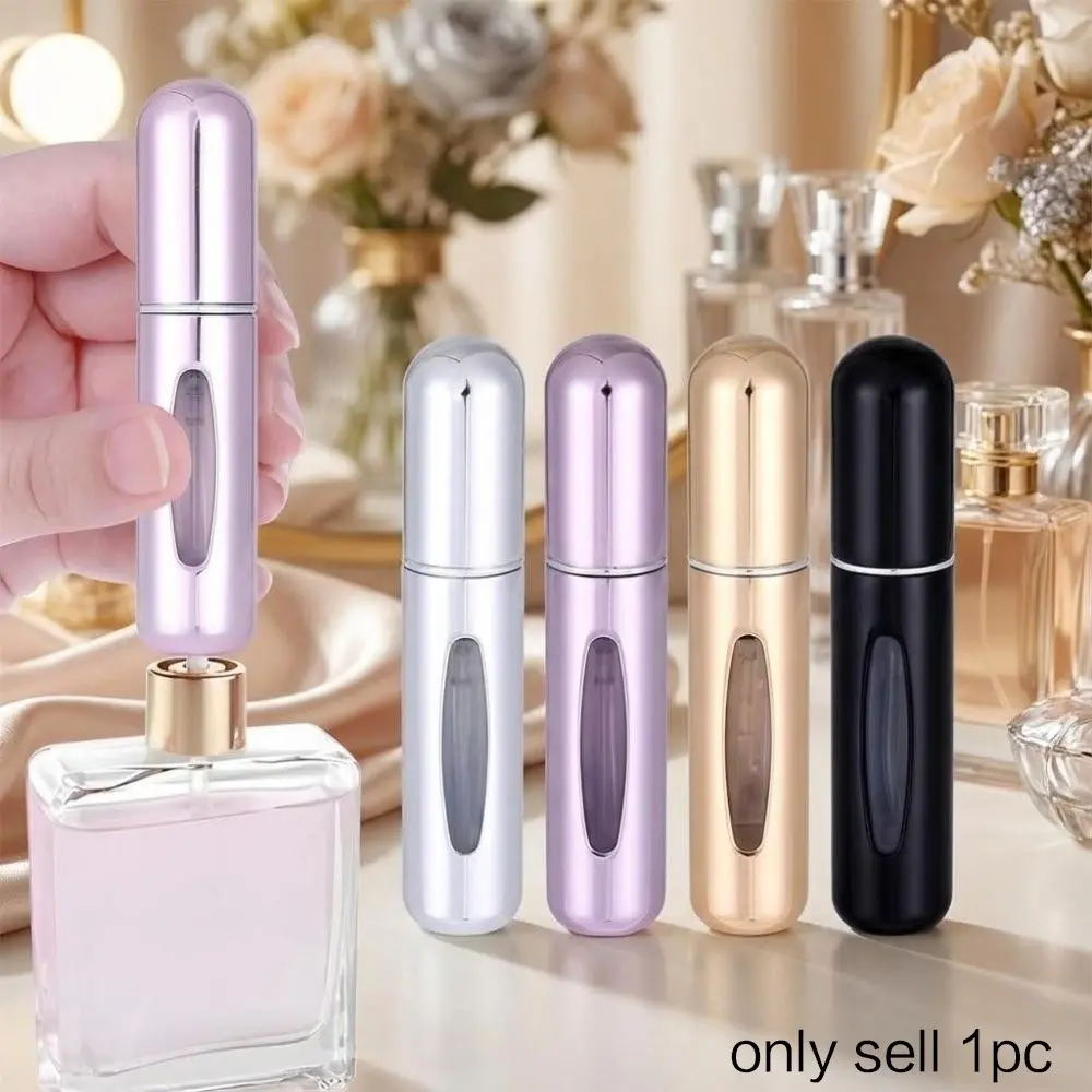 5ml Refillable Design Perfume Atomizer Aroma Bottle Travel Size Leakproof Mini Spray Bottle Airplane Safe Portable Fragrance Container Gift for Women Men Friends Lovers Family Refillable Spray Bottles