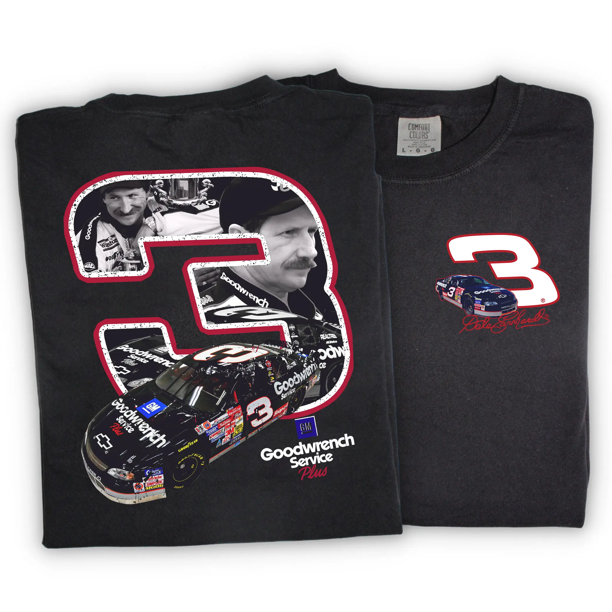 Comfort Colors Dale Earnhardt 2 sides Vintage T-Shirt, Legend Dale Earnhardt Shirt, Fashion Cotton, Crewneck For Men, For Women, Menswear Cotton Fabric