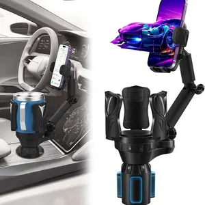Car Cup Holder Expander Adapter Adjustable Base, Cup Holder Extender Adapter for Car with Expandable Base, Fits Yeti 20/26/30/46oz/60oz, Hydroflask 32/40oz, Large Water Bottles in 2.8"-5.3" (10-60oz)