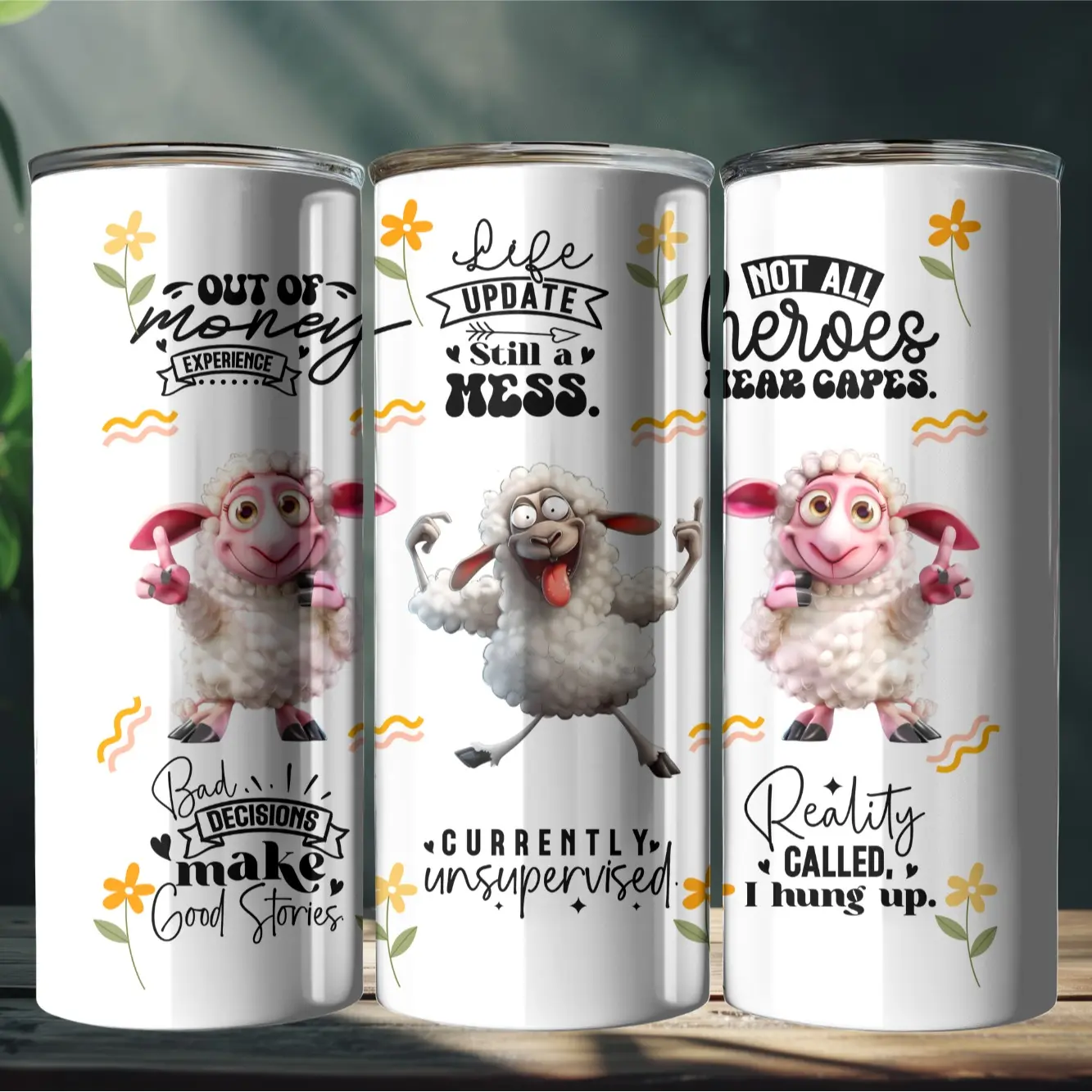 Funny Quote 20oz Stainless Steel Tumbler with Lid and Straw