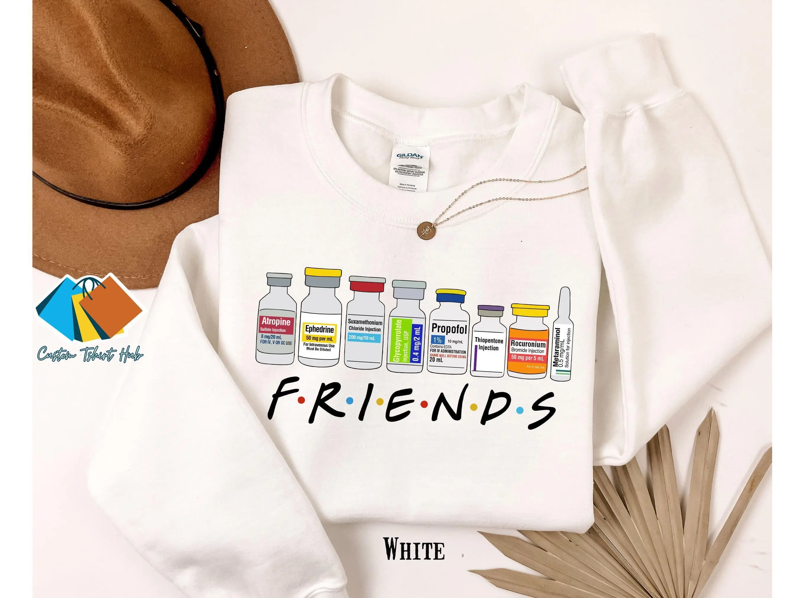 Nurse Friends Christmas Sweatshirt, ICU Propofol Shirt, Propofol CRNA Medical Critical Care Shirt, Friends Nurse Shirt, Gifts For Crna Nurse