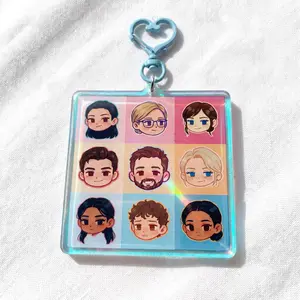 The Pitt Grid Palette Inspired Acrylic Keychain, Pitt Robby Fan Art Keychains
