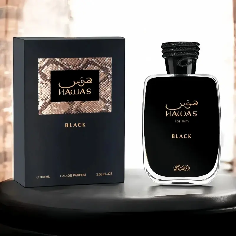 Hawas Black for Men Eau de Parfum Spray, 3.4 Ounce Hawas Ice