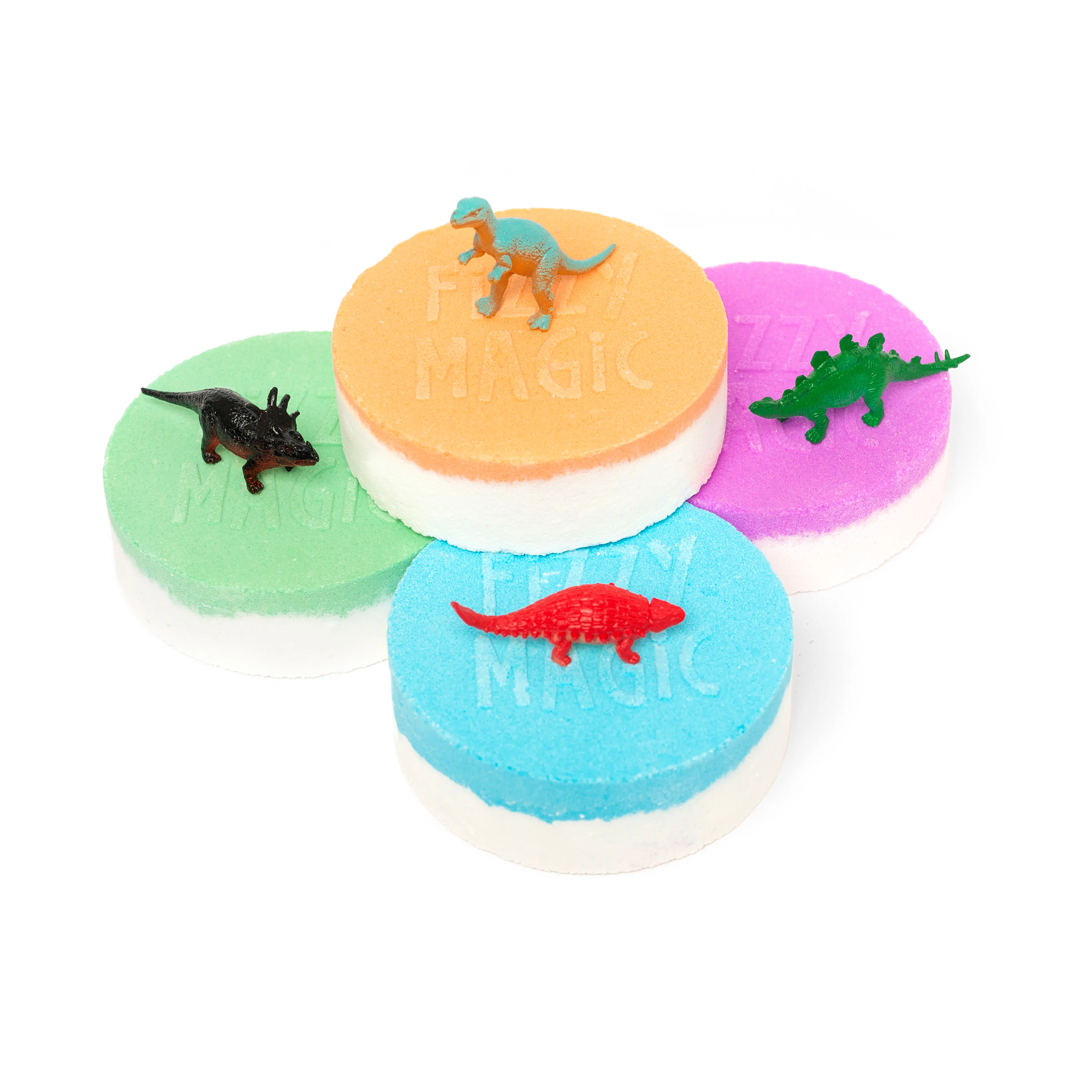 Fizzy Magic Bath Fizzies (Bath Bombs) with Dinosaur Surprise Toys Inside