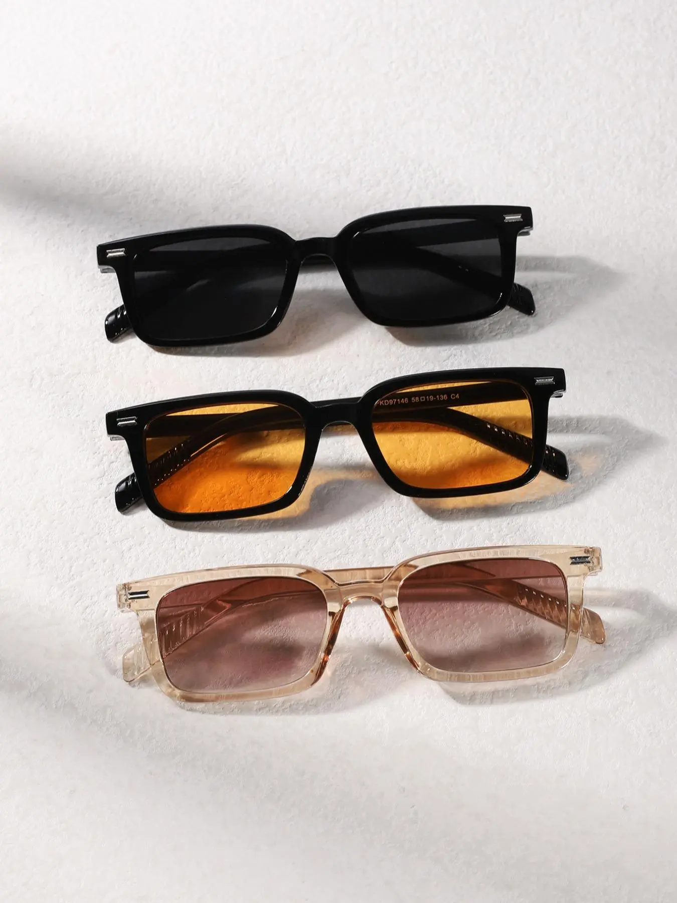 Unisex Simple Style Square Frame Glasses, Casual Stylish Glasses, Trendy Casual Glasses for Everyday Use, Fashion Accessories for Outdoor Activities, Fashionable Frames Sunglasses, Modern Frames Sunglasses, Summer Trendy Sunglasses