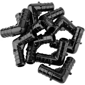 10-Pack Poly PPSU Barb Crimp Pex Fitting 1/2" X 1/2" 90 Degree Elbow, ASTM F2159,(PPSU1807003)