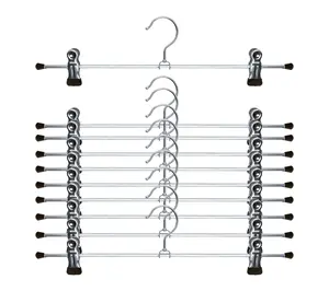 MAWA 10pc 16inch Pant/Skirt Adjustable Clip Hanger