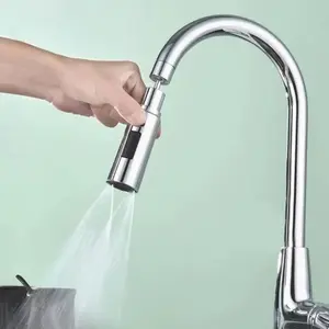 Kitchen Faucet Extension Nozzle, 360° Rotatable Rotary Faucet Extension Nozzle, Anti-splash Faucet Extension Nozzle, Pull Out Faucet Extension Nozzle for Kitchen Sink, Faucet Aerator Extension