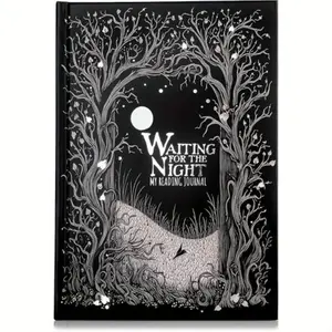 Gothic Style Wait Till Night Diary Notebook, Magic Forest Cover, Art Pattern, Hardback, Night Reading & Creative Writing