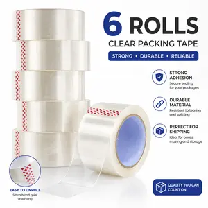 ProSeller Heavy-Duty Packing Tape 6-Pack – Strong Adhesive Shipping Tape