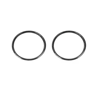 ABS Self-Adhesive Door Speaker Horn Cover Trim Rings for 2015+ Ford Mustang, UV Coated, High-Quality, Easy-to-Install Car Interior Accessories