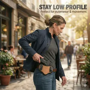 Gun Holsters, IWB Concealed Carry Holster for Men, Comfortable Soft Material PU Leather Compatible with Glock 17 19, G2C, Springfield, Sig, P365, Hellcat(Right Hand)