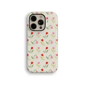 Tulip Farm Tough iPhone Case - 2-Piece Design with Polycarbonate Shell and TPU Interior for Ultimate Drop and Shock Protection