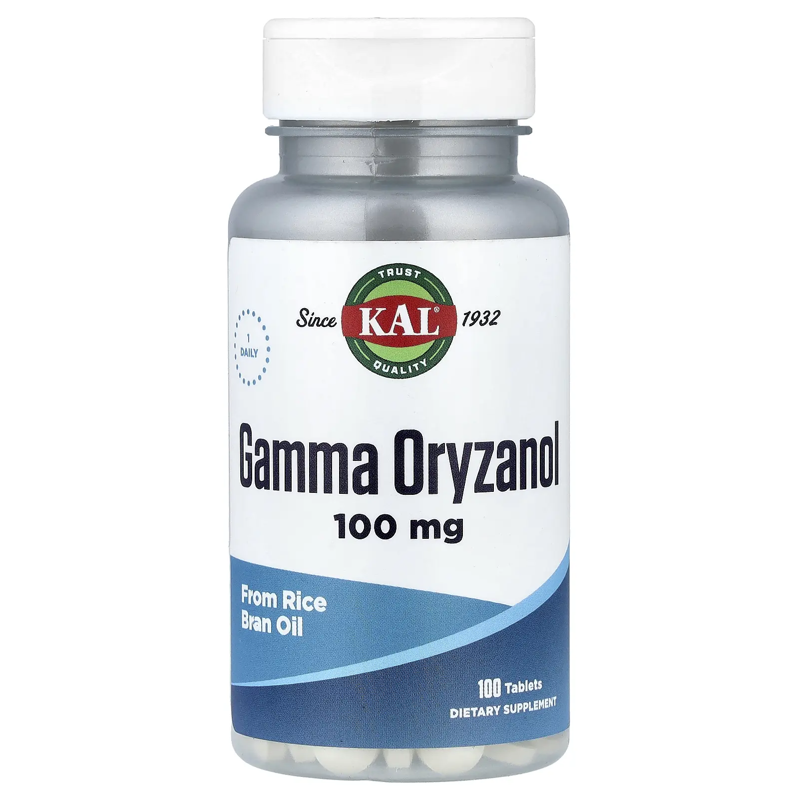 KAL Gamma Oryzanol, 100 mg, 100 Tablets