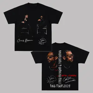 Raymond & Brown The R&B Tour 2026 Washed Shirt, Aesthetic Graphic Tee, Oversized Cotton T-Shirt, Urban Fashion Streetwear, Concert Outfit, Trendy Gift