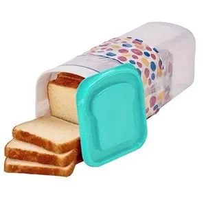 Rectangular Bread Box with Handle Translucent Cake Container Packaging Box Storage Case for Dry Fresh Foods Loaf Cake Keeper