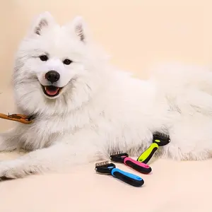 A pet cleaning comb, pet hair removal brush, dog comb, hair removal artifact, hair cleaning comb.