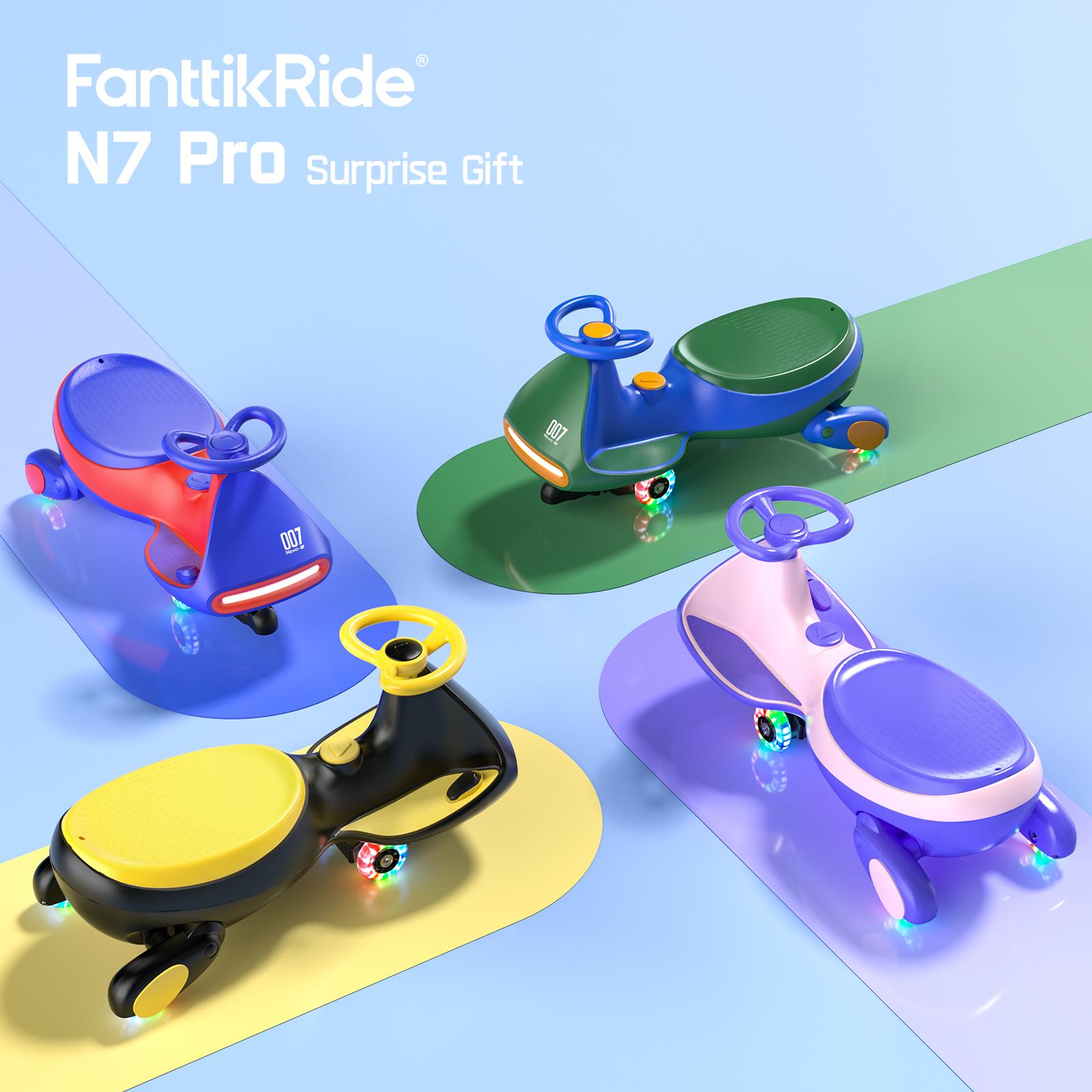 FanttikRide N7 Electric Wiggle Car with Pedal, Ride on Toy