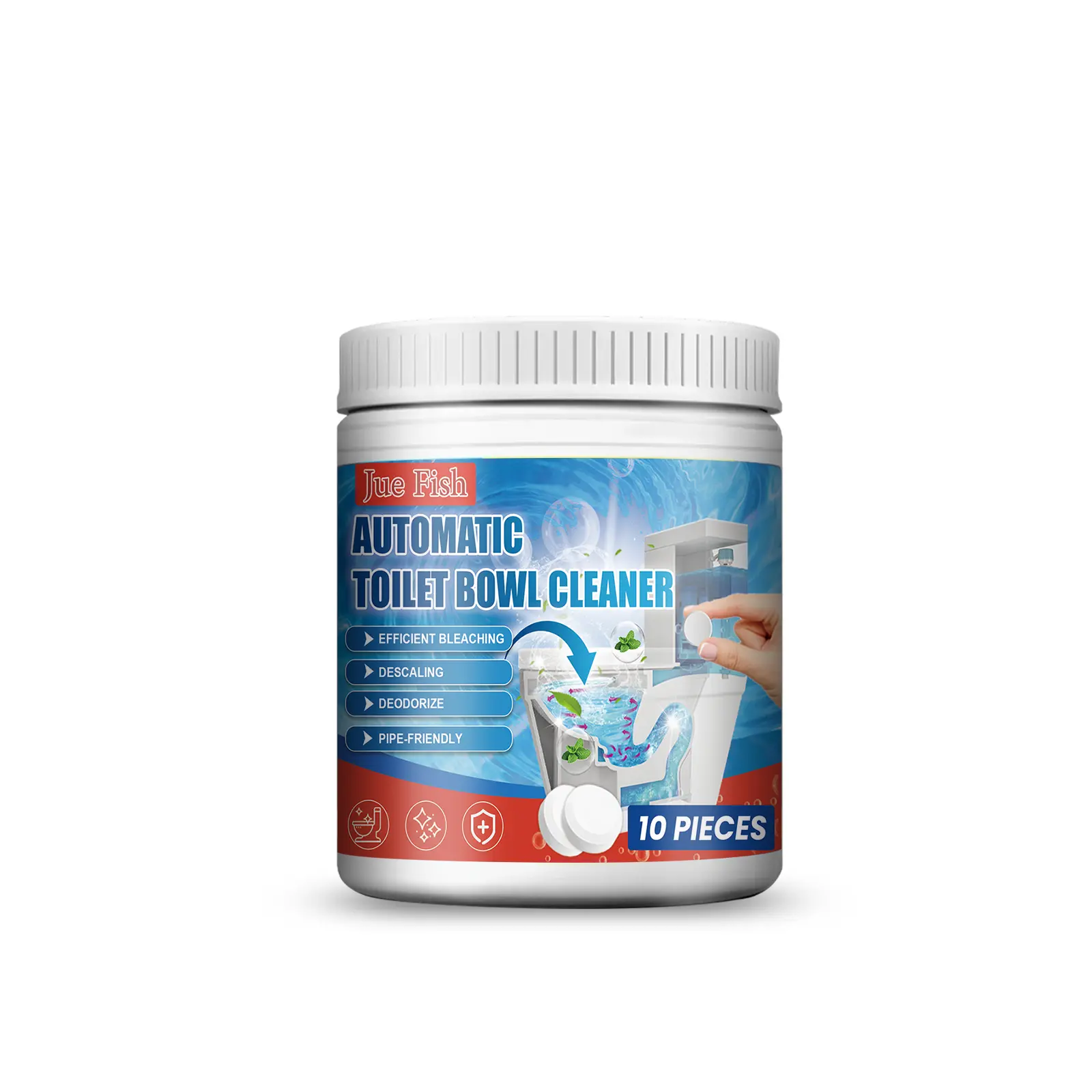 Jue Fish Toilet Decontamination And Cleaning Tablets, Toilet Toilet Decontamination And Cleaning Tablets For Stubborn Stains And Grime