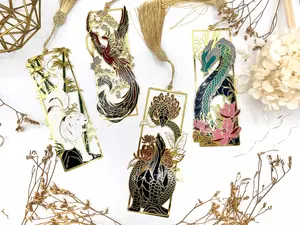 The Four Guardians Individual Metal Bookmarks | Book Lover Gift | Limited Edition Featuring Tiger, Turtle, Phoenix, and Dragon Designs