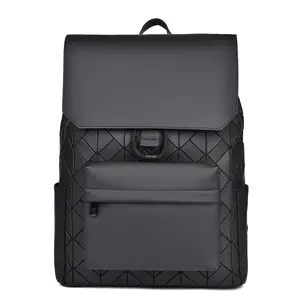 Diamond Pattern Men's Large Capacity Backpack