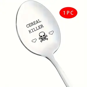 Heart Skull Carved Spoon Set, Durable and Easy to Clean, Home and Restaurant Cutlery, 1/10/20pcs, Perfect for Daily Use
