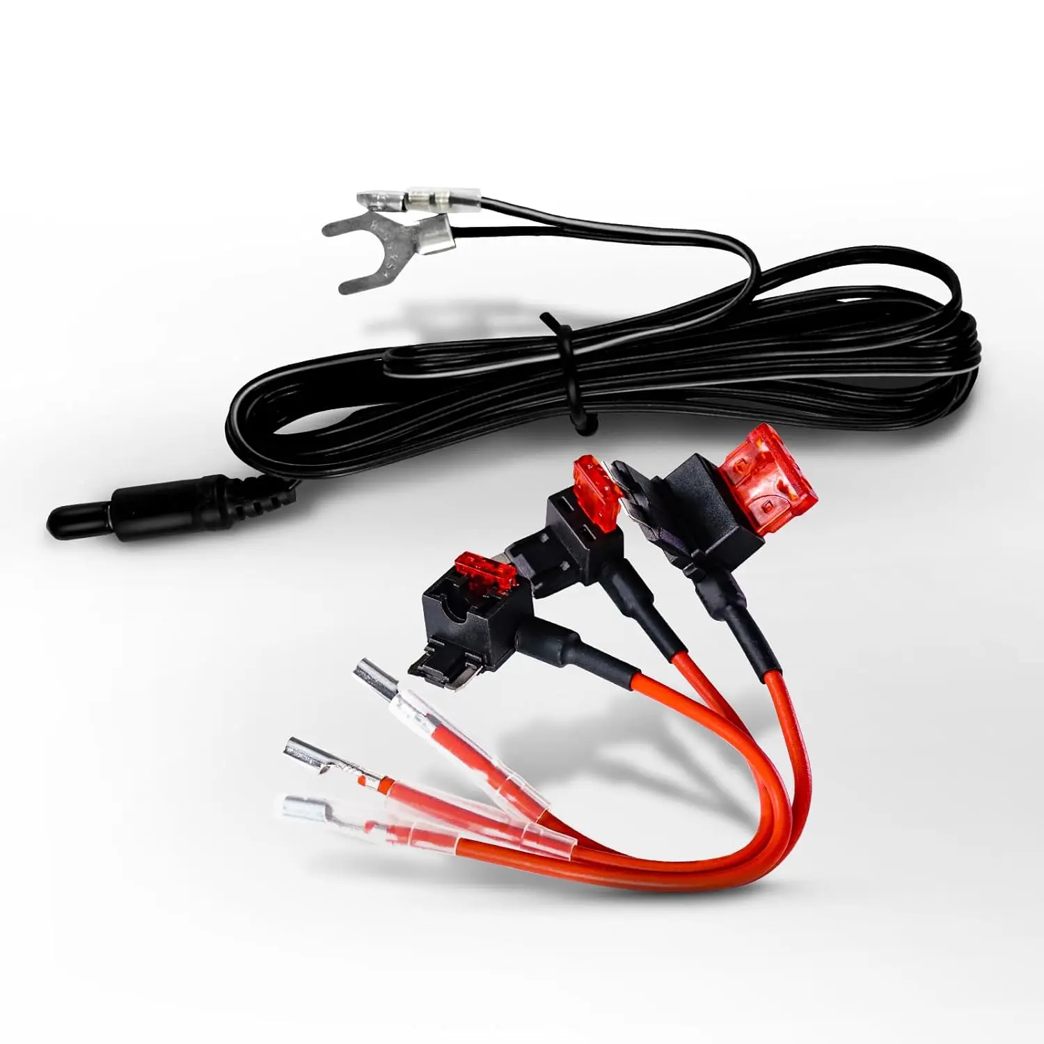 Universal  Fuse Tap Adapter Set & Power Wire - Standard Micro & Mini, 3 Blade Types Fuse Holder for Car Truck RV Boat Accessories, Add a Circuit, 16 AWG Cable, 12V, 10A